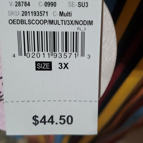 Ashley Stewart Bodycon Dress stripes multi colored - Picture 5 of 5